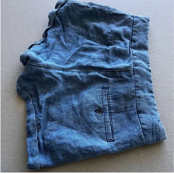 Aritzia Wilfred Allegra Denim Linen Blend Shorts - Picture 5 of 7